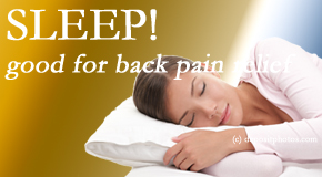 Back And Neck Care Center shares research that says good sleep helps keep back pain at bay. 