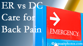 	Back And Neck Care Center invites Severna Park back pain patients to the clinic instead of the emergency room for pain meds whenever possible.