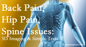 Back And Neck Care Center examines back pain patients for various issues like back pain and hip pain and other spine issues with imaging and clinical tests that influence a relieving chiropractic treatment plan.