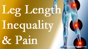 Back And Neck Care Center checks for leg length inequality as it is related to back, hip and knee pain issues.