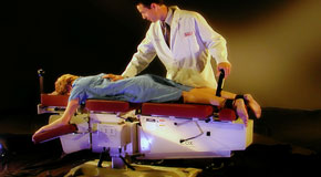 This is a picture of Cox Technic chiropratic spinal manipulation as performed at Back And Neck Care Center.