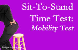 Severna Park chiropractic patients are encouraged to check their mobility via the sit-to-stand test…and improve mobility by doing it!