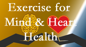 A healthy heart helps maintain a healthy mind, so Back And Neck Care Center encourages exercise.