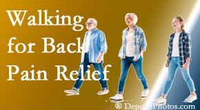 Back And Neck Care Center often recommends walking for Severna Park back pain sufferers.
