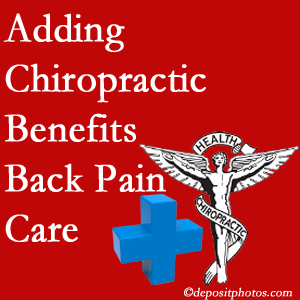 Added Severna Park chiropractic to back pain care plans helps back pain sufferers. 