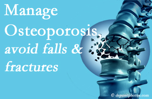 Back And Neck Care Center shares information on the benefit of managing osteoporosis to avoid falls and fractures as well tips on how to do that.