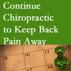 Continued Severna Park chiropractic care fosters back pain relief.