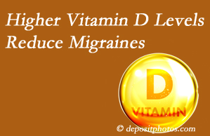Back And Neck Care Center shares a new report that higher Vitamin D levels may reduce migraine headache incidence.
