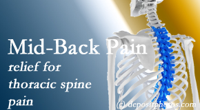 Back And Neck Care Center offers gentle chiropractic treatment to relieve mid-back pain in the thoracic spine. 