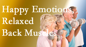 Back And Neck Care Center encourages a positive outlook and upright body position to enhance healing from back pain. 