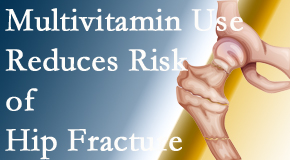Back And Neck Care Center presents new research that shows a reduction in hip fracture by those taking multivitamins.