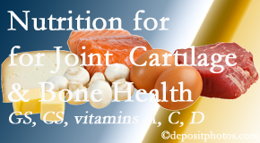 Back And Neck Care Center explains the benefits of vitamins A, C, and D as well as glucosamine and chondroitin sulfate for cartilage, joint and bone health. 