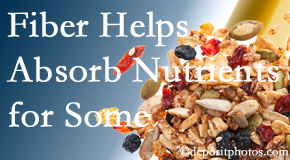 Back And Neck Care Center shares research about benefit of fiber for nutrient absorption and osteoporosis prevention/bone mineral density improvement.