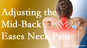 Back And Neck Care Center appreciates the whole spine and that treating one section of the spine (thoracic) eases pain in another (cervical)!