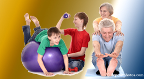 Severna Park exercise image of young and older people as part of chiropractic plan