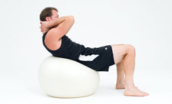 abdominal exercise on ball to improve posture