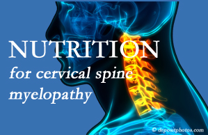 Back And Neck Care Center shares the nutritional factors in cervical spine myelopathy in its development and management.