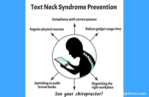 Back And Neck Care Center shares a prevention plan for text neck syndrome: better posture, frequent breaks, manipulation.